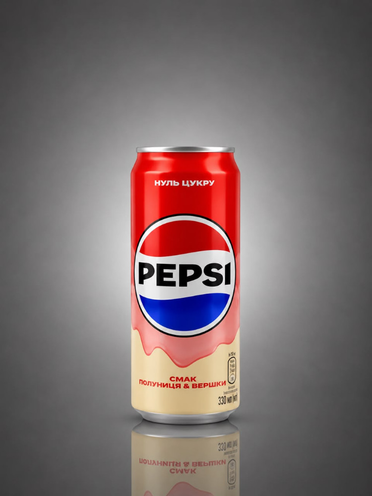 Pepsi полуниця та вершки, 330 мл, з/б