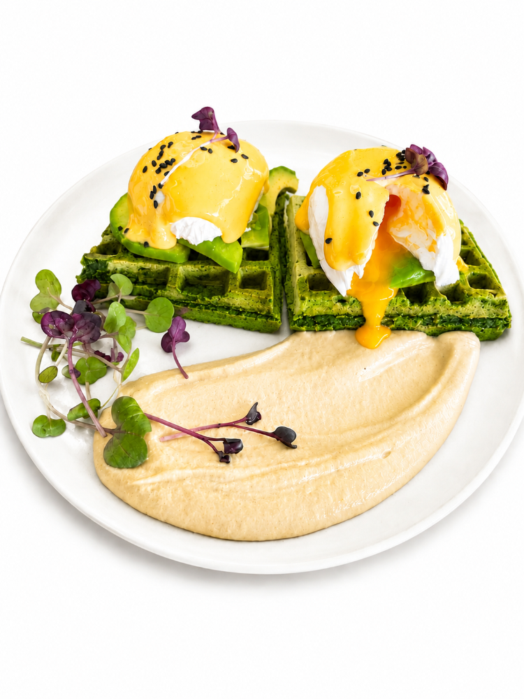 Garden Benedict Waffles