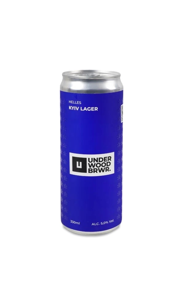 Пиво світле Underwood Kyiv Lager, банка 0,33 л