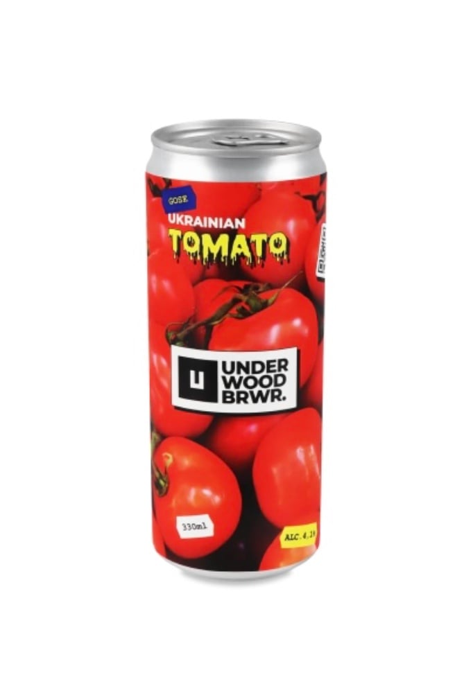 Пиво cвітле Underwood Ukrainian Tomato Gose, банка 0,33 л