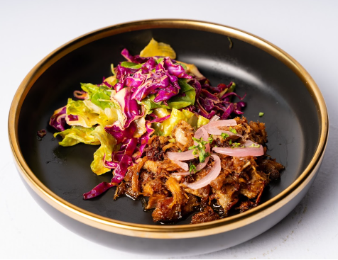 Cafe Pulled Pork, Rocket & Red Cabbage Salad