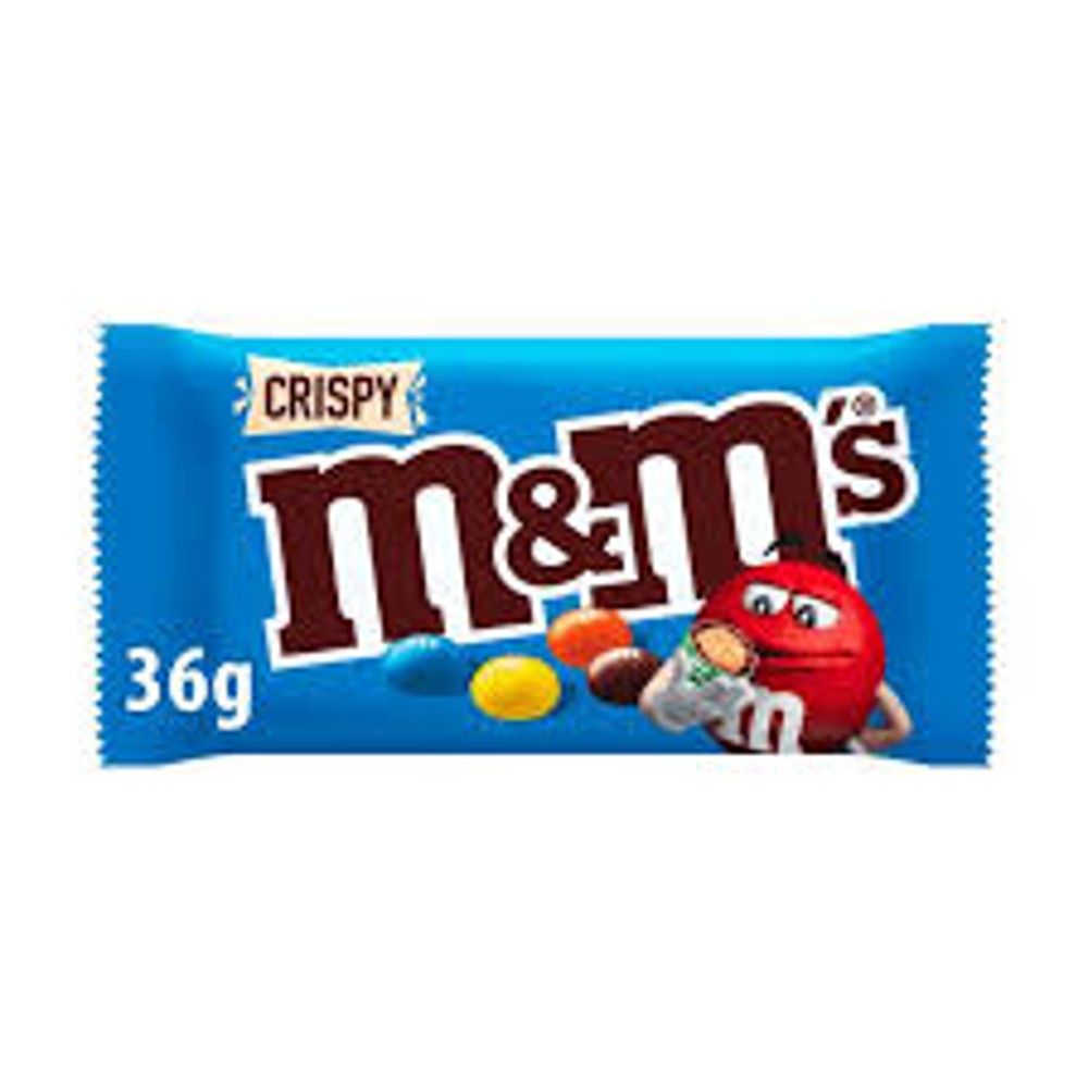 Драже M&Ms з рисовими кульками 36г сині