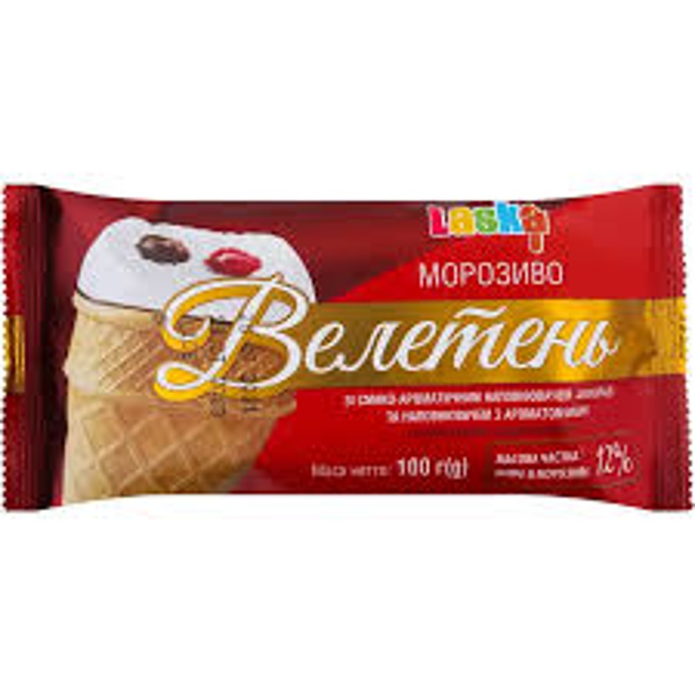 Морозиво ст "Велетень" з Шоколад та Вишневий аромат 100 г