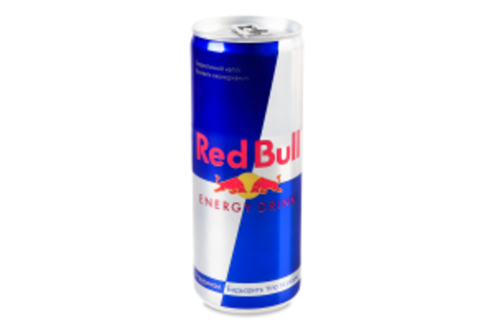 Напій енергетичний безалкогольний сильногазований з таурином Energy drink Red Bull з/б 250мл