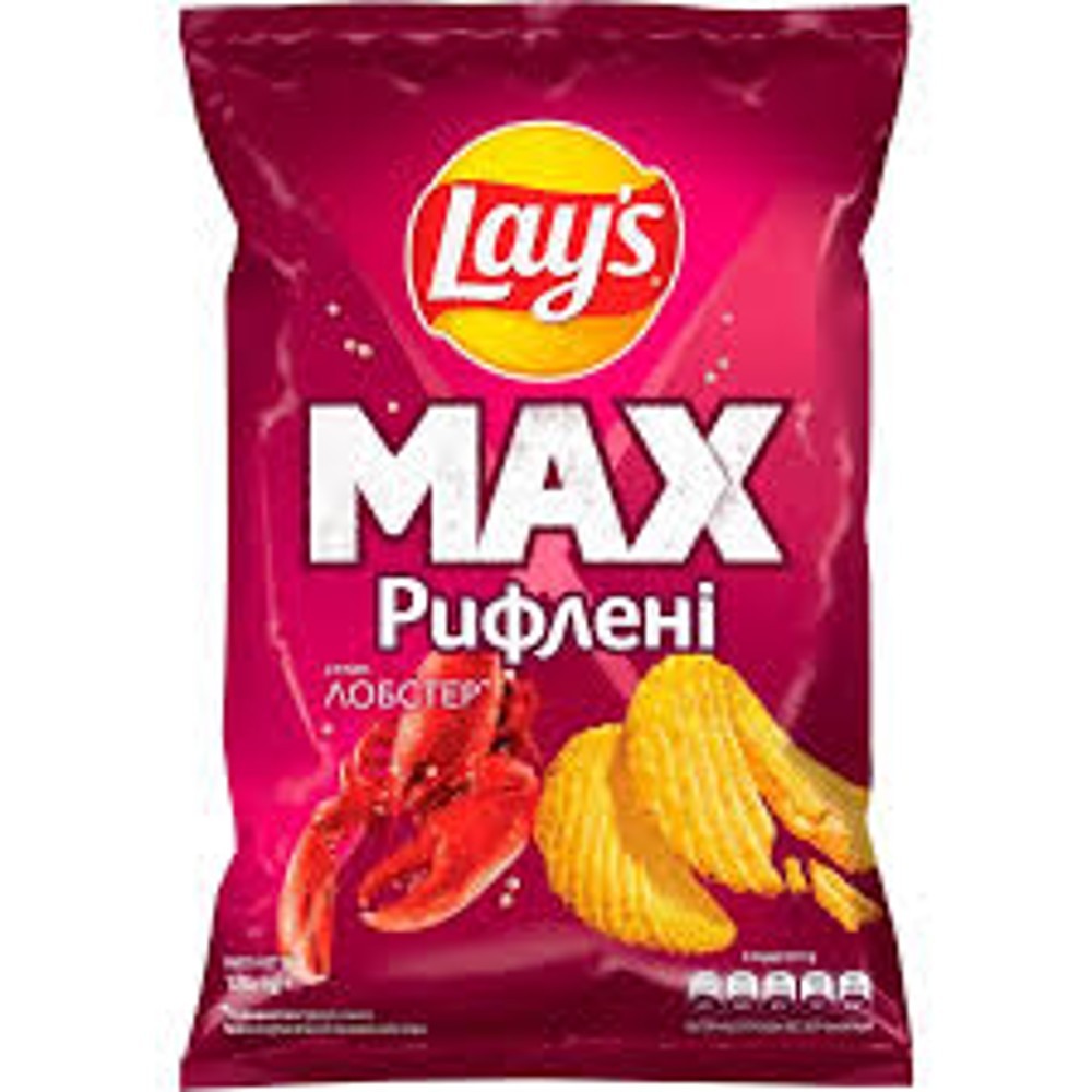 Чипси картопляні Лобстер Рифлені Max Lay's м/у 95г
