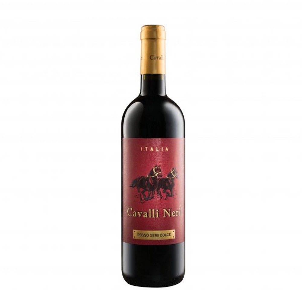 Вино Cavalli Neri Rosso Semi-Dolce червоне напівсолодке 0.75л