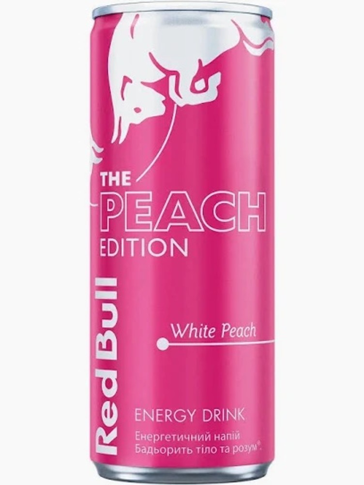 Напій енергетичний безалкогольний Peach Red Bull з/б 250мл