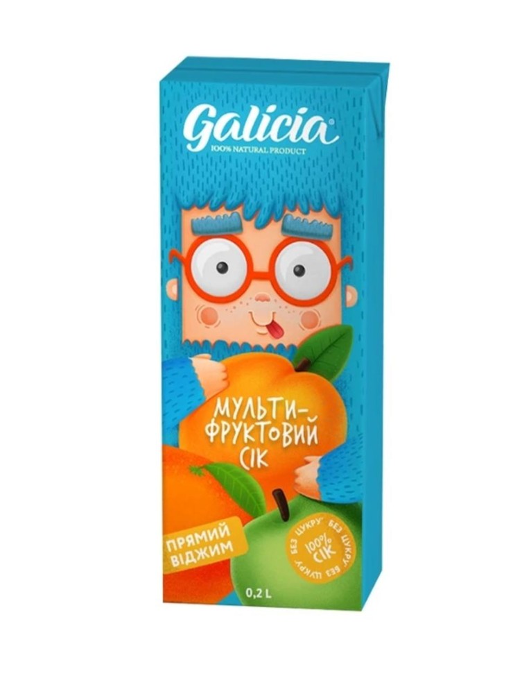 (Bolt) Сік Galicia Мультифрукт 0.2