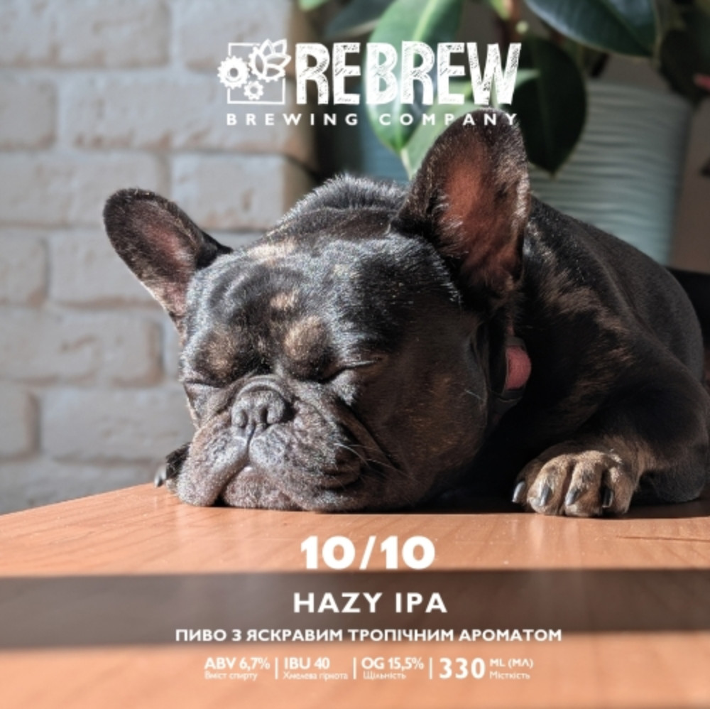 Пиво Rebrew 10/10 Hazy IPA 0.33L