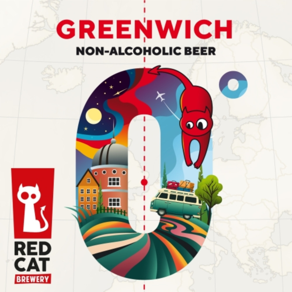 Пиво Б/А RedCat Greenwich 0.33L