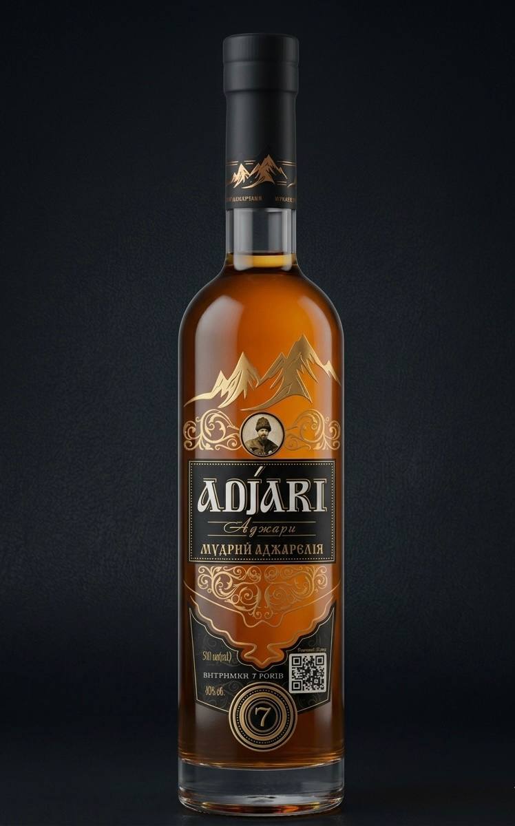 Коньяк України ординарний Дівін «сім років» «АДЖАРІ» («ADJARІ») 0,5