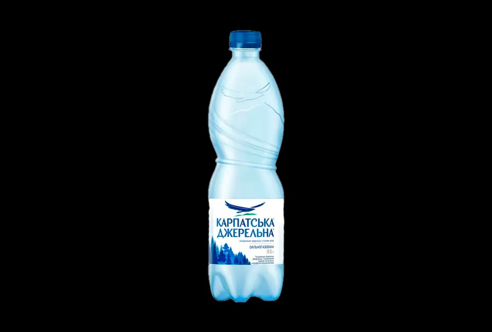 Вода питна Карпатська Джерельна сильногазована 0.5 л