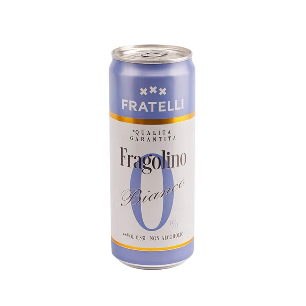 Вино ігристе Fratelli Фраголино Бьянко Безалкогольне з/б 0,33л/шт