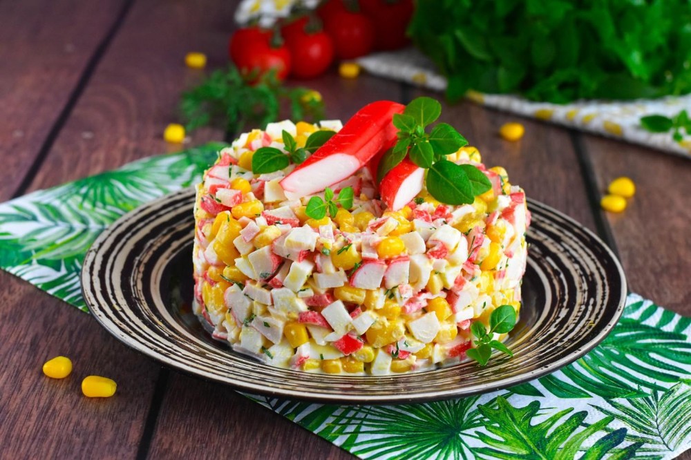 салат з крабових паличок 450г