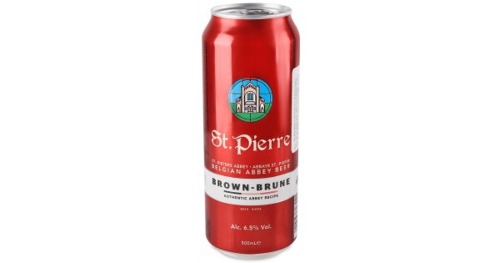 Пиво ST PIERRE BRUNE 0.5л З\Б