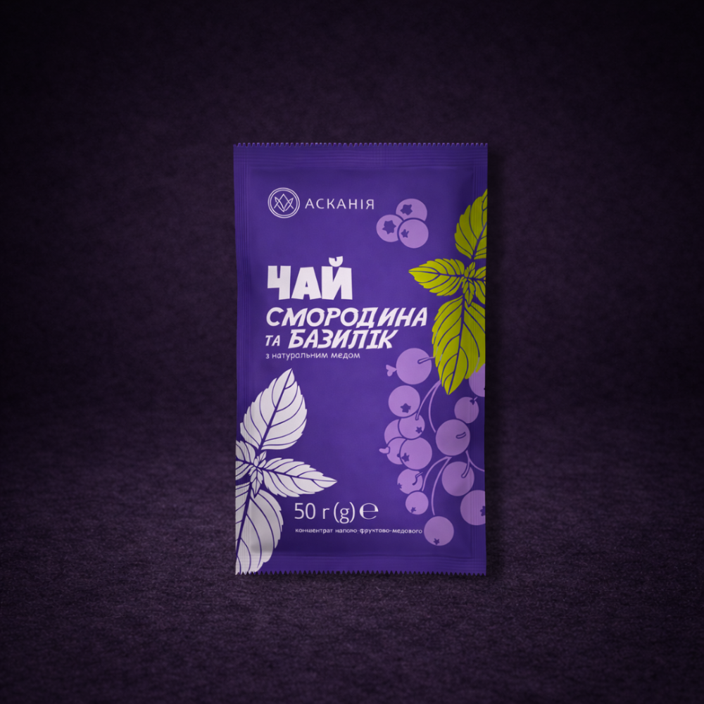 Чай натуральний, Смородина та Базилік