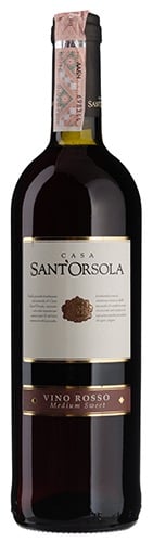 Вино  Rosso Semi sweet, Sant'Orsola 0.125