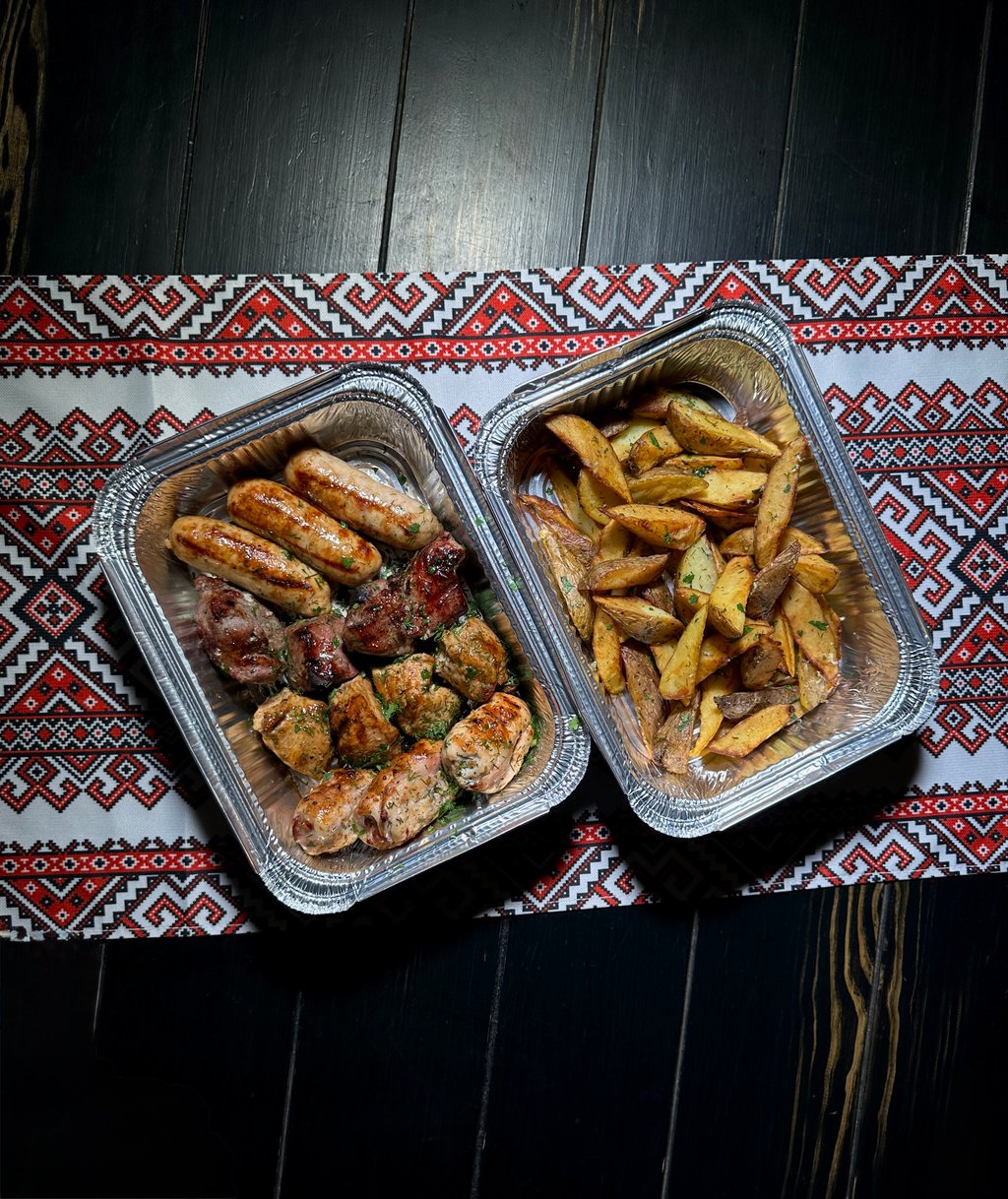 Плато шашлику з картоплею