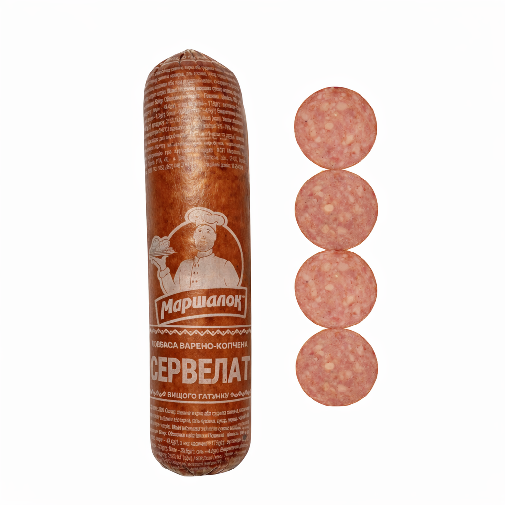 Ковбаса «Сервелат» варено-копчена в/г