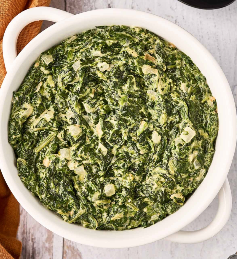 Cream &spinach