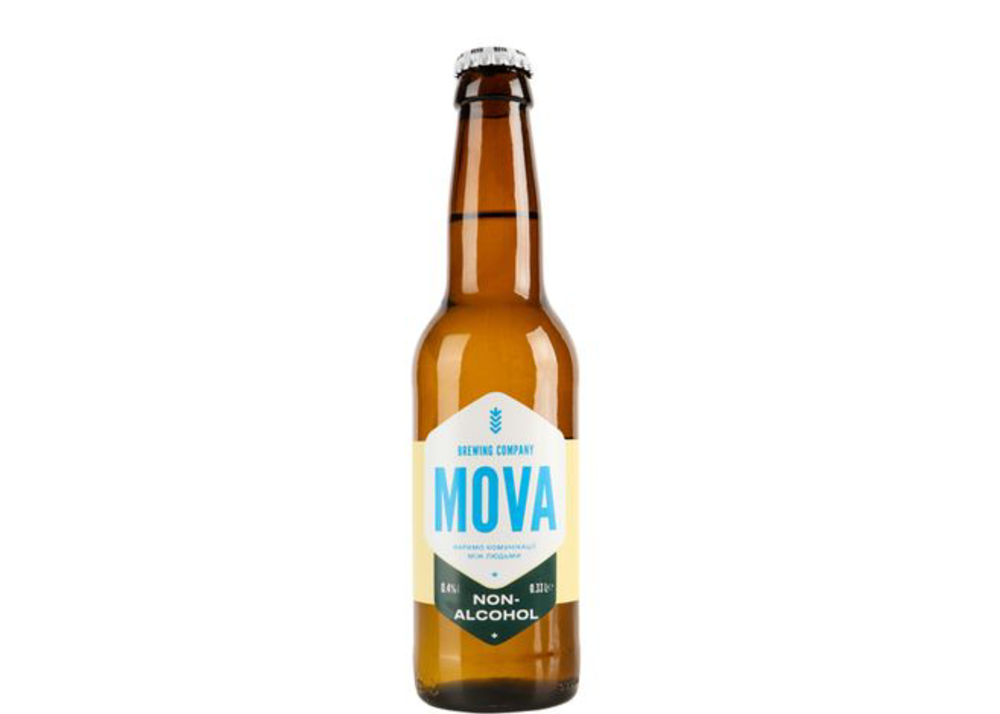 Пиво MOVA світле (безалкогольне), 0.3 л