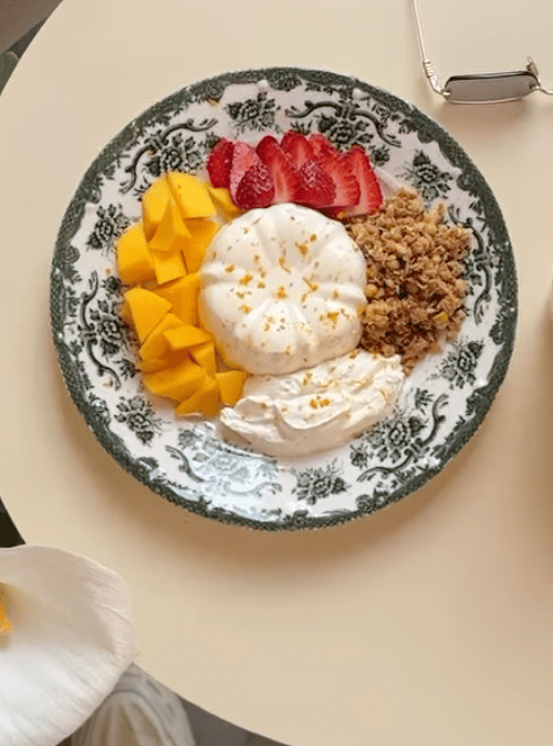 Panna cotta with granola