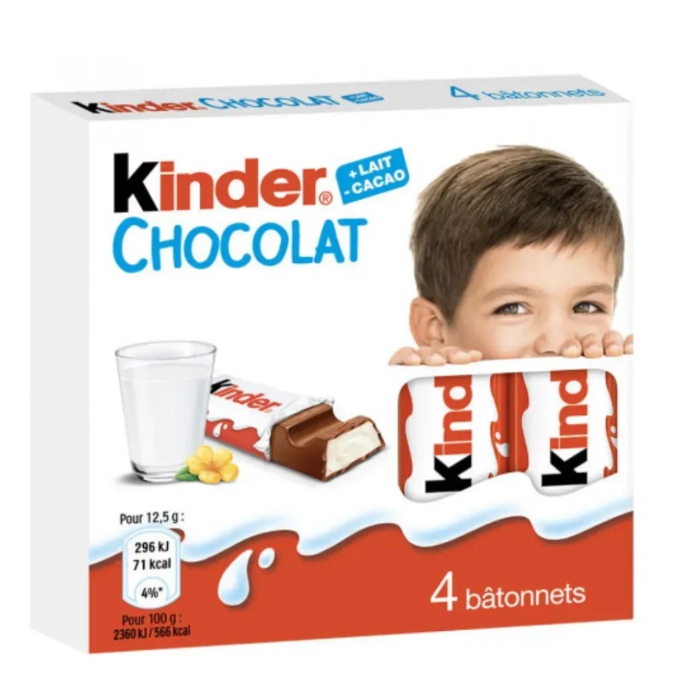 Шоколад Кіндер 4 шт 50 г ЛМ