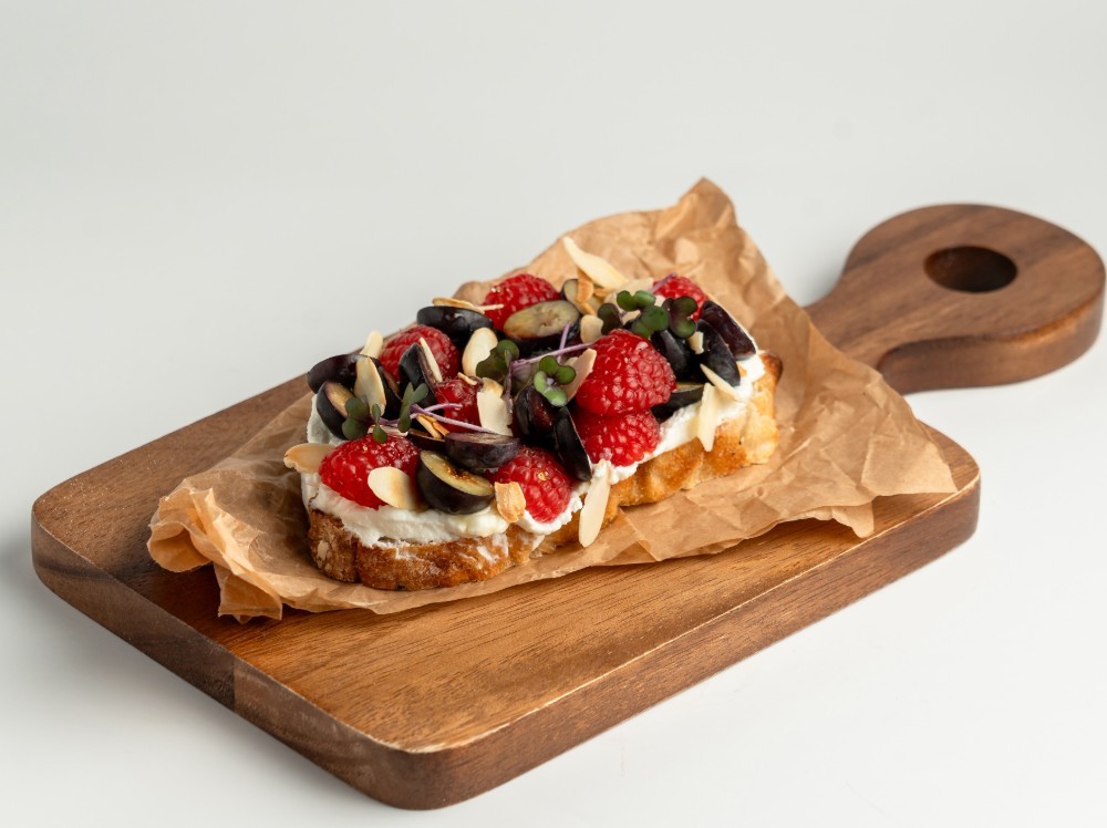 Ricotta & Fresh Fruits Toast