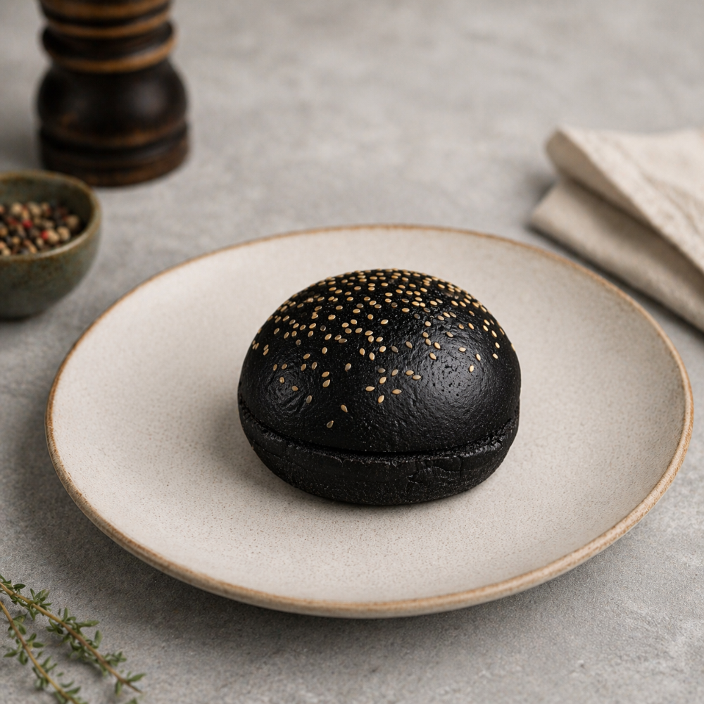 Burger Bun Black