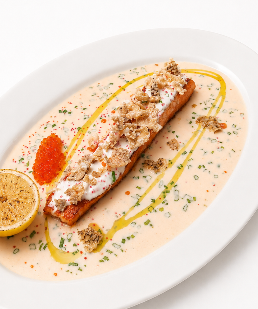 Salmon Steak Beurre Blanc