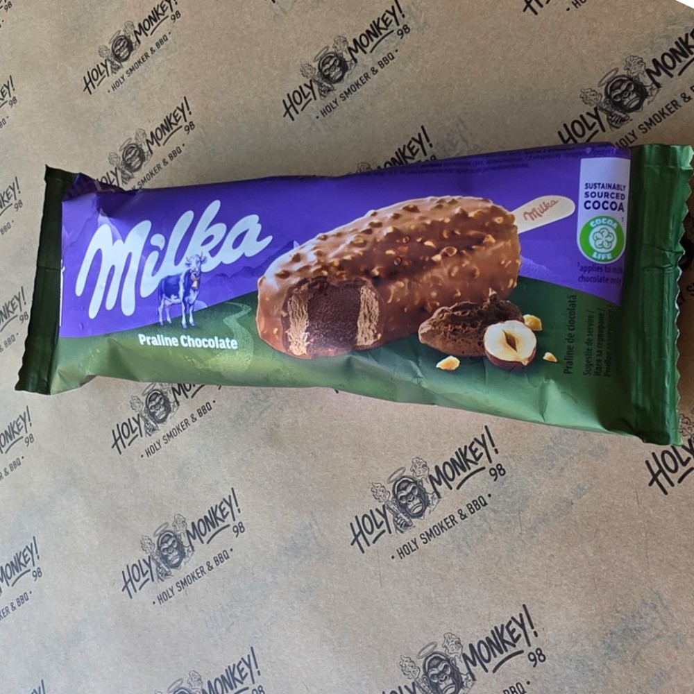 Inghetata Milka Hazelnut & Praline (морозиво Milka з лісовим горіхом)
