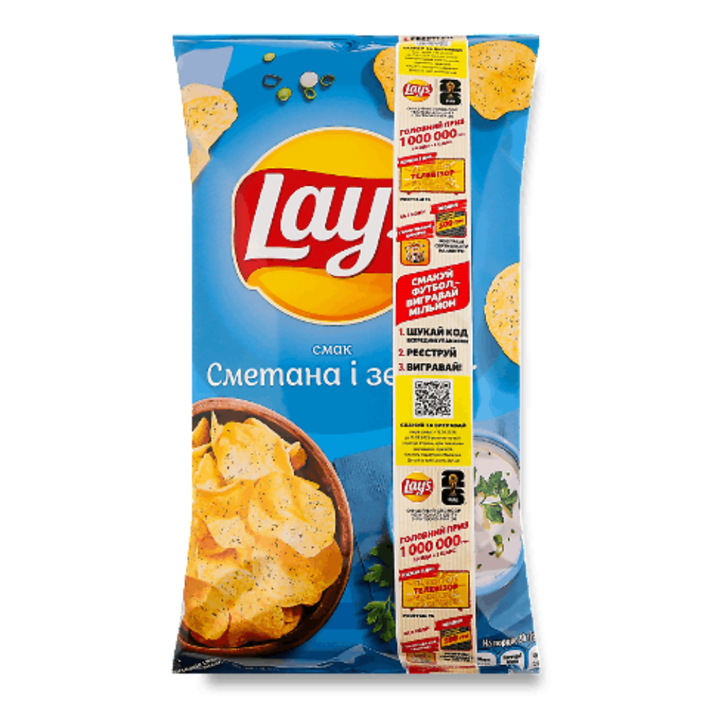 Чипси Lays Сметана-зелень