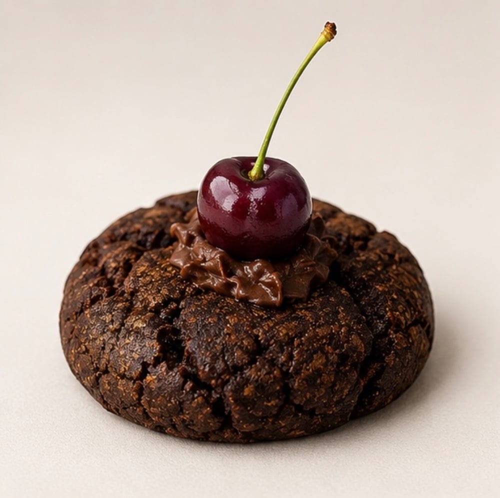 Czekoladowy cookie z wiśniami 