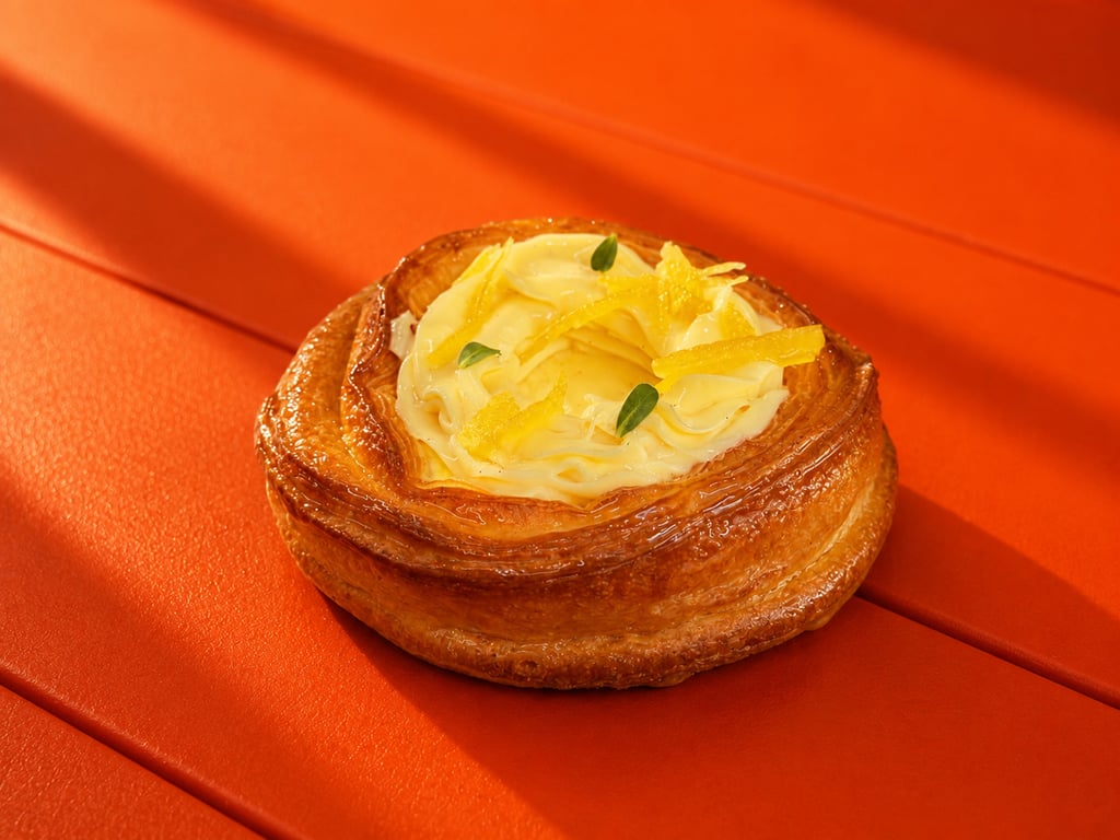 Danish z sernikiem i lemon curd