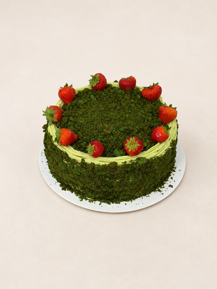 Napoleon matcha-truskawka 