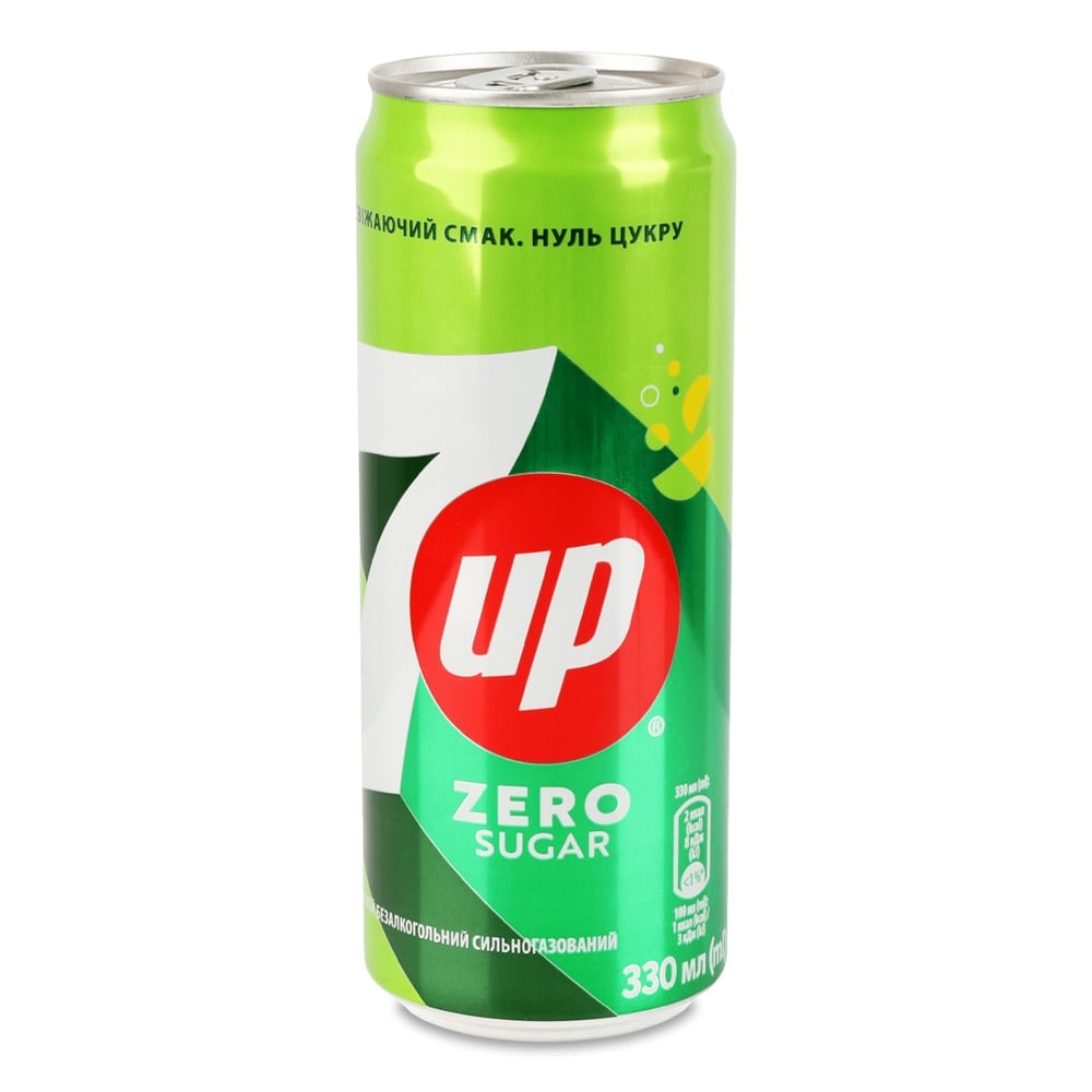 Напій 7UP Zero Sugar безалкогольний 330мл