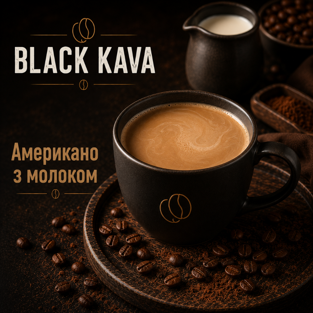 Американо з молоком