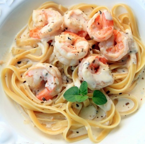 Паста с креветками / Pasta with shrimps
