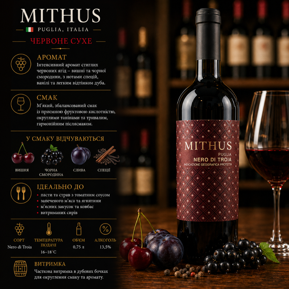  Mithus Nero Di Troia чер.сухе