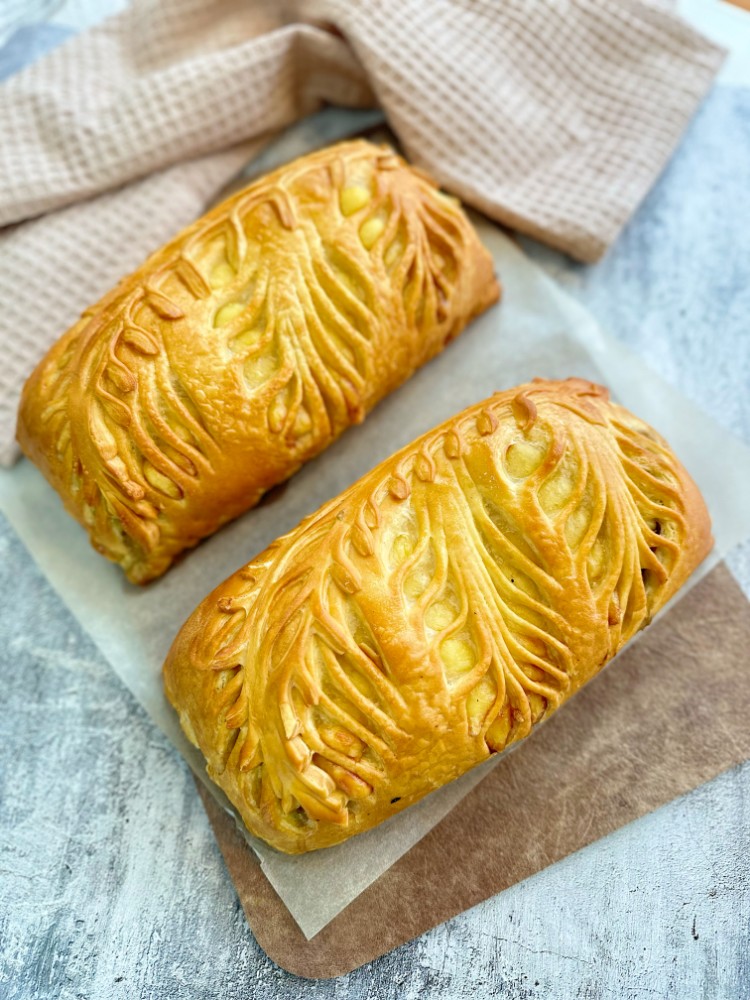 Мини пирог с курицей, шампиньонами и сыром (500 гр.)