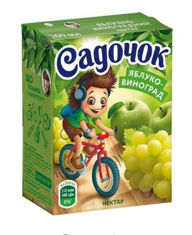 Сік яблучно-виноградний "Садочок" 0,2л
