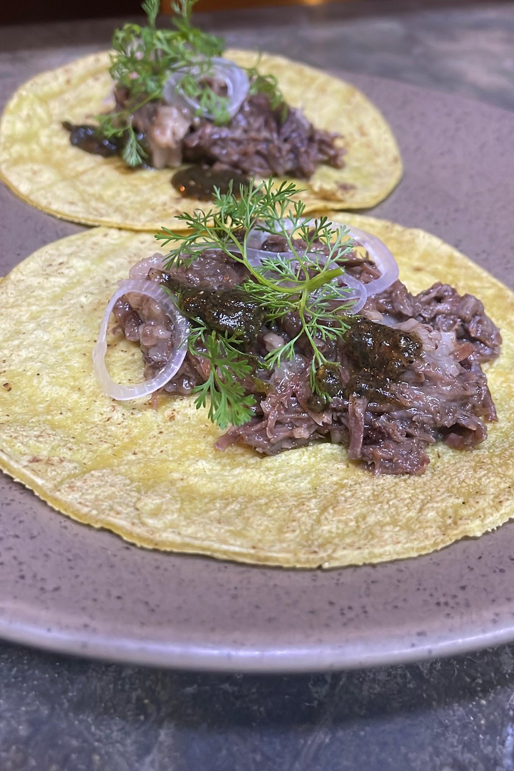 Taco De Cachete- Beef Cheek Taco   (3)