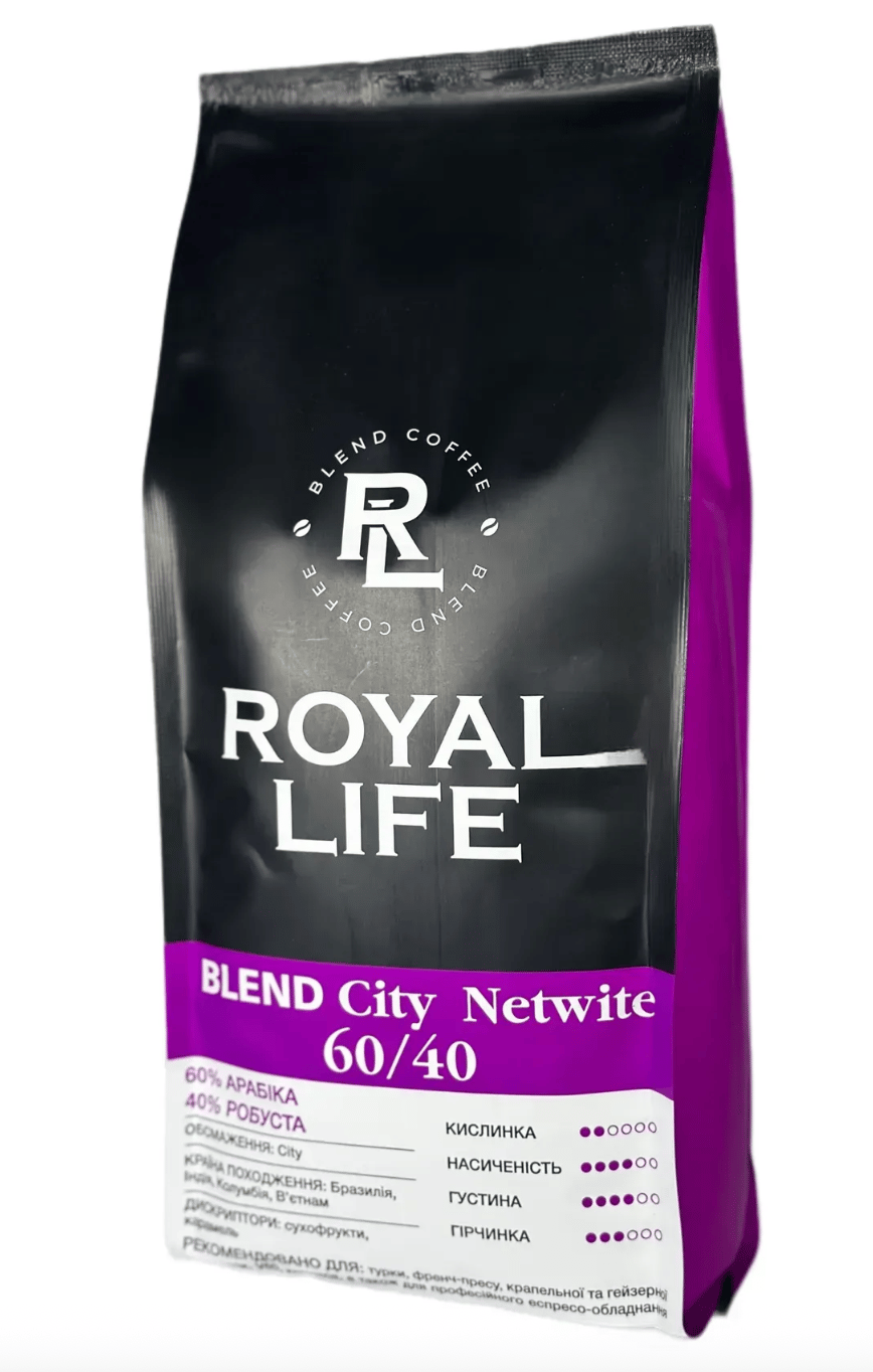 Кава в зернах 60/40 City Netwite (зерно) 1кг