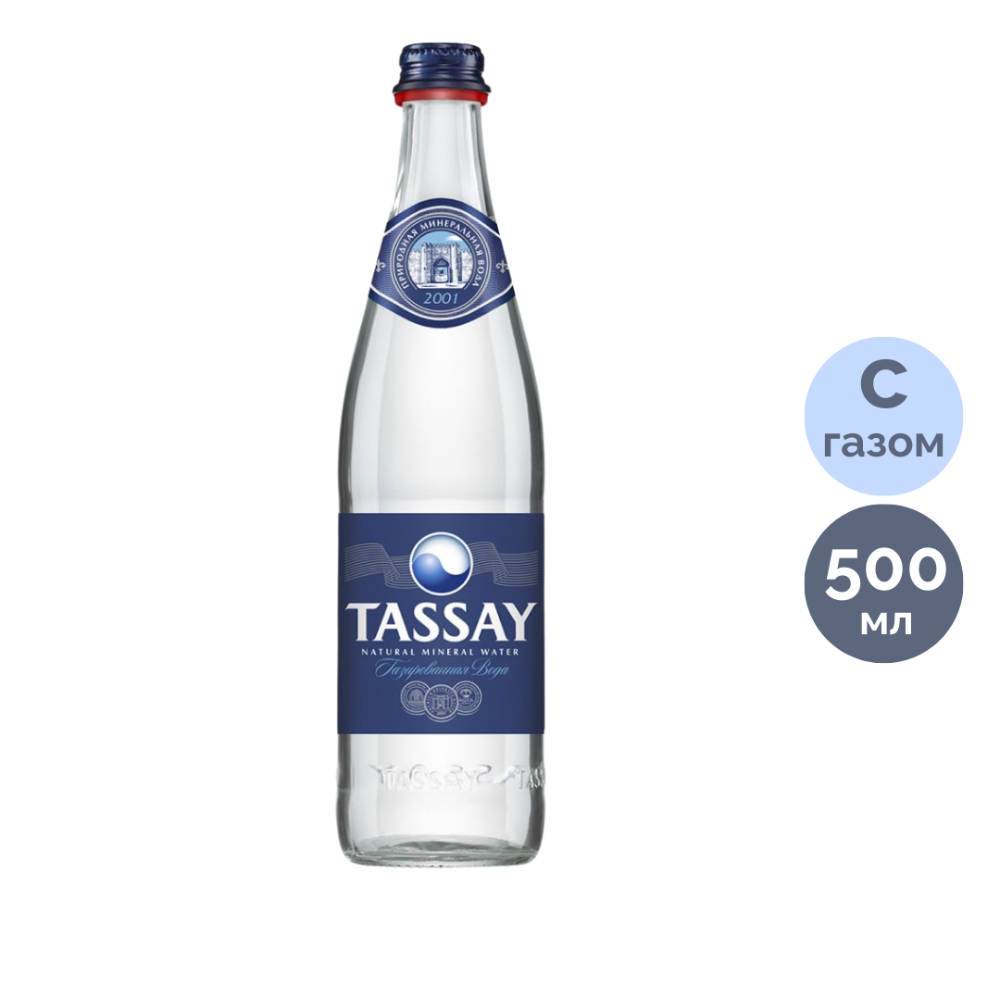 Вода Tassay 0,5L (с газом)