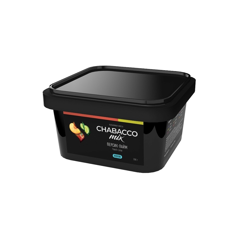 Бестабачная смесь Chabacco 200 гр Персик-лайм