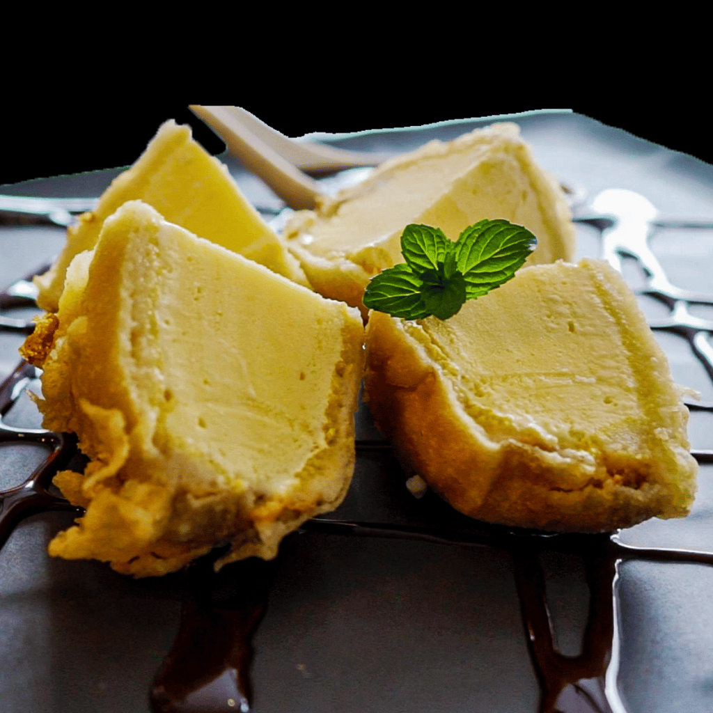 Tempura helado chocolate