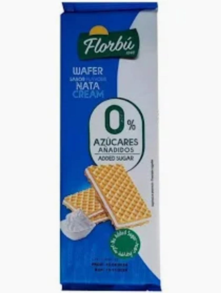 Вафлі Florbu Wafer Sabor Crema без цукру білий крем 150г