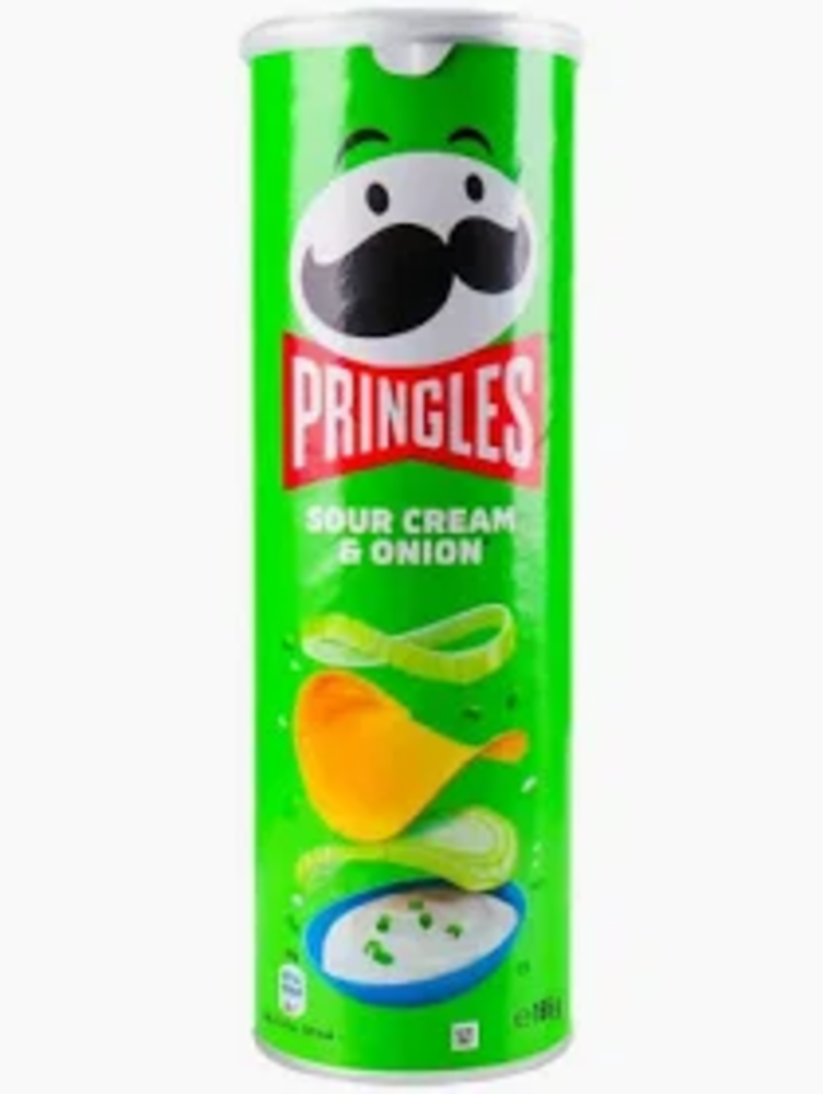 Чіпси Pringles Sour Cream & Onion (салатові) 165г