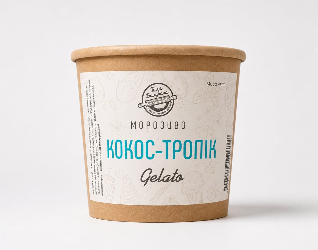 Джелато «Кокос – тропік»