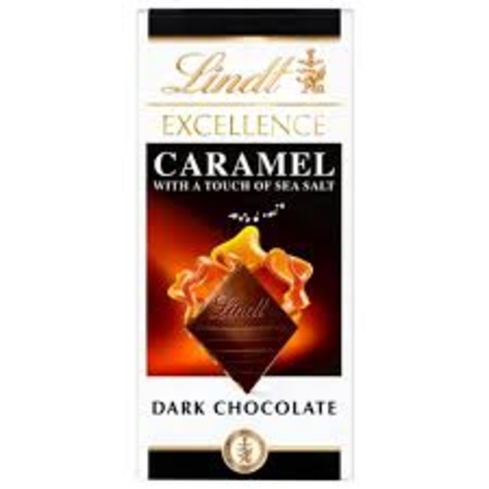 LINDT Excellence Caramel & Salt / Шоколад з  карамеллю та сіллю 100г